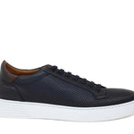 Sneaker in vitello naturale  traforato nel colore blu sfumato e fondo in gomma leggera 326DIXBLU 187 ROSSI 
