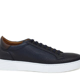 Sneaker in vitello naturale  traforato nel colore blu sfumato e fondo in gomma leggera 326DIXBLU 187 ROSSI 