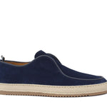 Slip on in camoscio color  navy con fondo in gomma intrecciato 1093FOLTR 629 ROSSI 