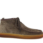 Sneaker modello ingegnere in camoscio lavato color marrone con fondo in caucciù naturale 278TSES 508  UN ROSSI 