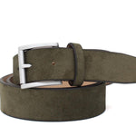 Cinta in camoscio verde h 35 con  fibbia nikel satinato F03421NKSHSVER 72 ROSSI 