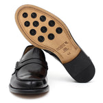 College stile inglese in vitello spazzolato nero con fondo cuoio antiscivolo cucito blake 5940ABNER 227 ROSSI 