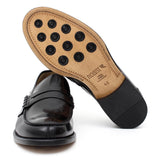 College stile inglese in vitello spazzolato nero con fondo cuoio antiscivolo cucito blake 5940ABNER 227 ROSSI 