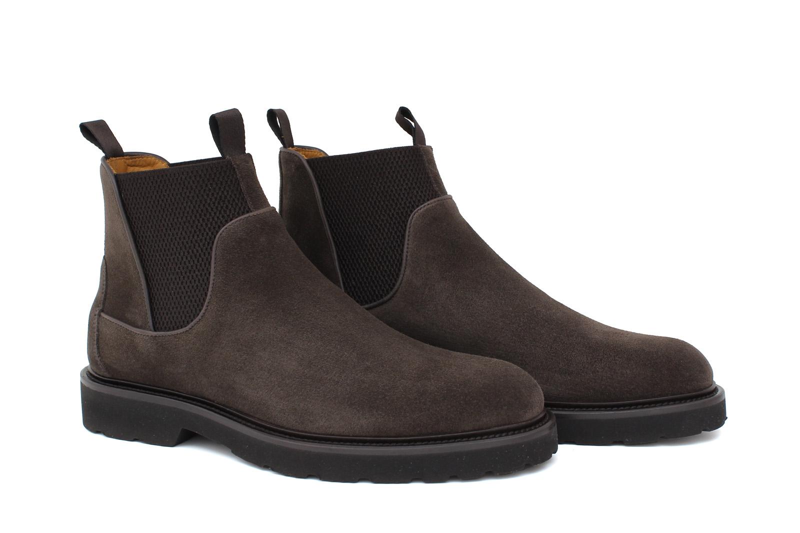 Stivaletto modello beatles in suede testa di moro  con fondo in gomma leggera 1281PCHSMO 173 ROSSI 