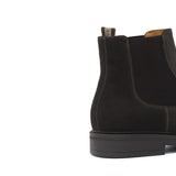 Stivaletto beatles in camoscio rasato testa di moro e fondo in gomma 154PRCRIM 435 ROSSI 