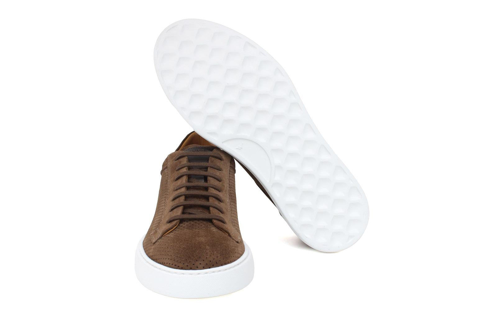 Sneaker in camoscio traforato color marrone e fondo in gomma leggera 326FMUST 59 ROSSI 