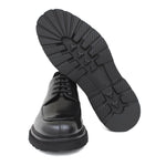 Derby in vitello spazzolato nero con fondo in gomma leggera 1203CALFN 607 ROSSI 