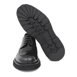 Derby in vitello spazzolato nero con fondo in gomma leggera 1203CALFN 607 ROSSI 