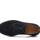 Derby in suede color blu e fondo in gomma leggera 9265HSBLU 1142 ROSSI 