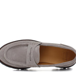 Mocassino donna stile ingegnere in suede color roccia e fondo in gomma leggera D212HSCLO 35 ROSSI 