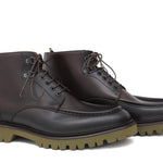 Polacchino stringato in vitello anticato testa di moro e fondo in gomma leggera 460PBTM 68 ROSSI 