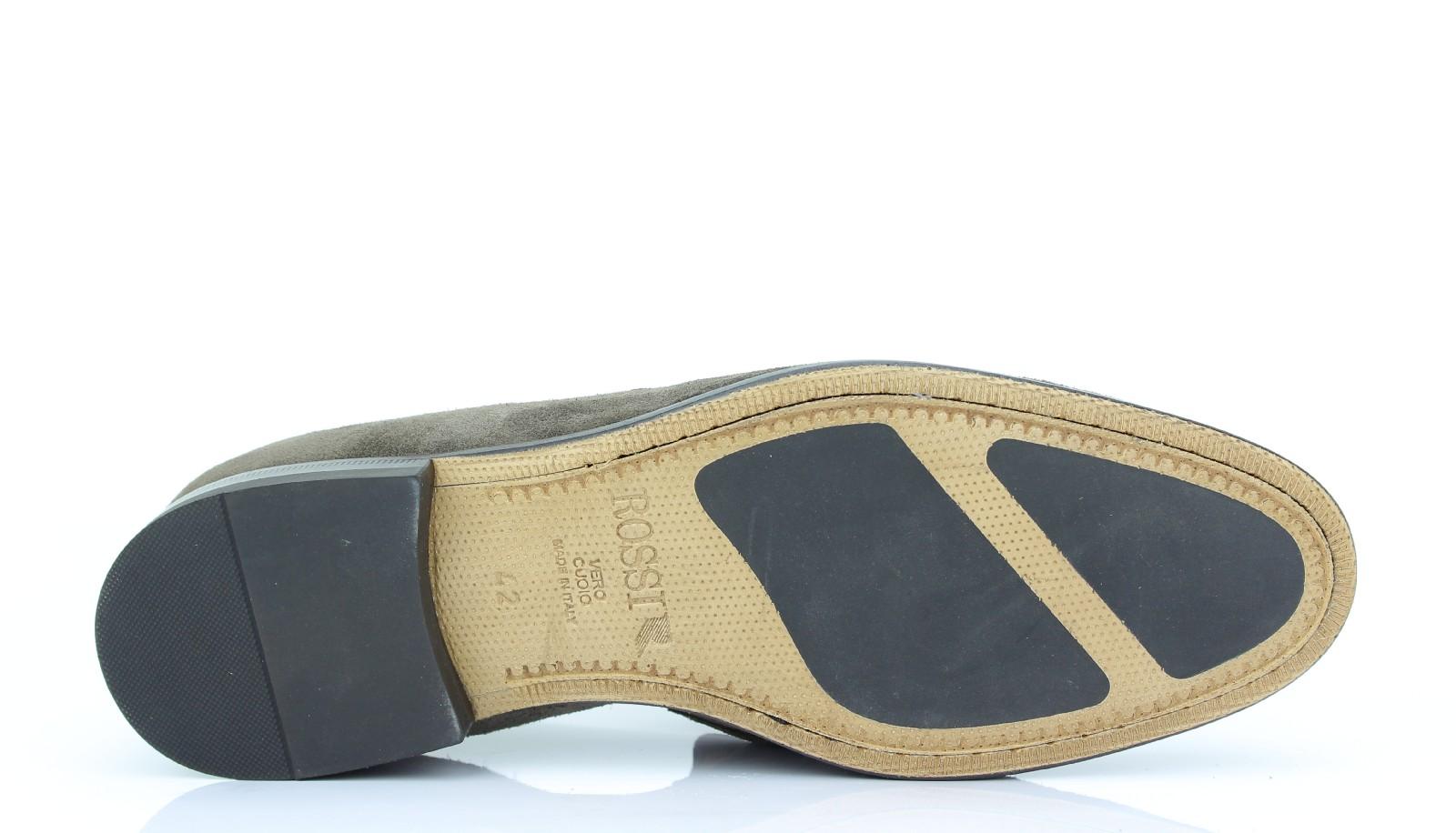 Mocassino con accessorio lavorazione sacchetto intero e fondo in cuoio antiscivolo cucito 8691FLAV 404 ROSSI 