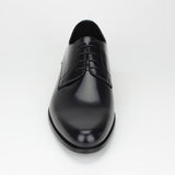 Derby in vitello spazzolato nero con fondo in cuoio 4717TITBLU 77 ROSSI 