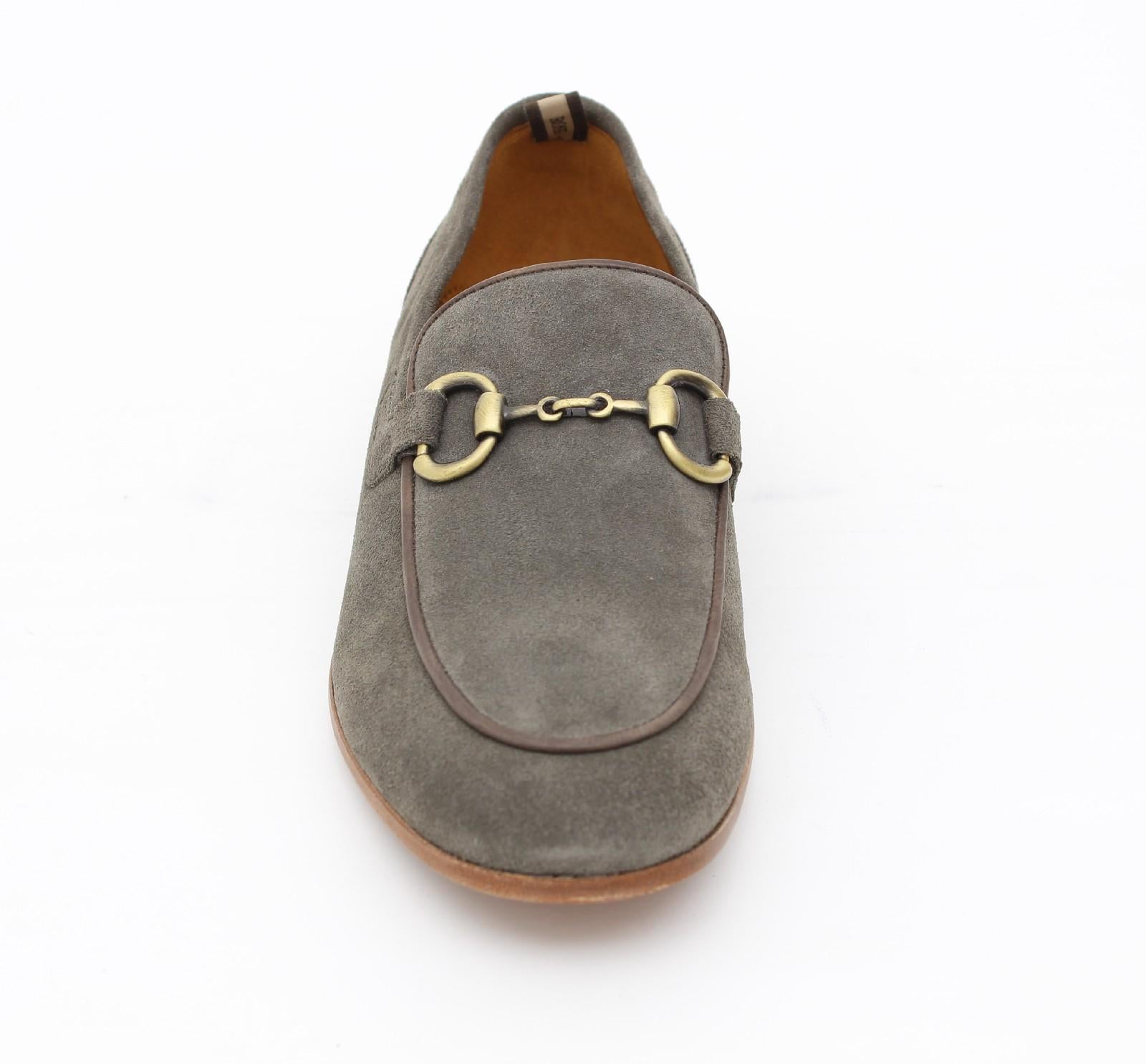 Mocassino con accessorio in camoscio sabbia e fondo in cuoio cucito 8714SILVBIS 1052 ROSSI 