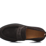 Mocassino stile ingegnere in suede  testa di moro e fondo gomma leggera 1223CHSMO 389 ROSSI 