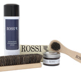 Kit per la manutenzione della pelle di colore marrone e testa di moro KIT PELLE marrone+t.moro ROSSI 