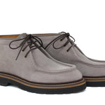 Polacchino stringato modello ingegnere in camoscio color roccia con fondo in gomma leggera 1253PCHSCLO 18 ROSSI 