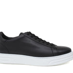 Sneakers in vitello nero e fondo in gomma leggera 1043LPNE 195 ROSSI 