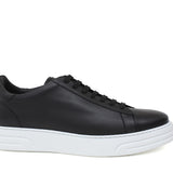 Sneakers in vitello nero e fondo in gomma leggera 1043LPNE 195 ROSSI 