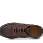 Sneaker in vitello naturale color marrone sfumato e fondo in gomma leggera vibram 1255VCAS 1147 ROSSI 