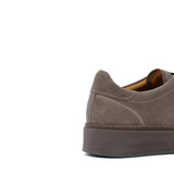 Sneaker stringata in suede fango con fondo in gomma tricolore 1043LHSBI 105 ROSSI 