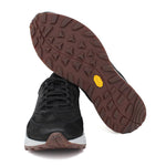 Sneakers in vitello nabuk nero con fondo in gomma leggero vibram 1261BRNE 47 ROSSI 