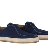 Slip on in camoscio color  navy con fondo in gomma intrecciato 1093FOLTR 629 ROSSI 