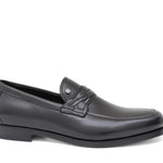 Mocassino in pelle nappa nero con fondo in cuoio antiscivolo cucito blake 1858NAPN 144 ROSSI 