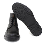 Stivaletto stringato in vitello chicchino nero con fondo gomma 9290PCVNE 621 ROSSI 