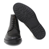 Stivaletto stringato in vitello chicchino nero con fondo gomma 9290PCVNE 621 ROSSI 
