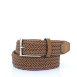Cintura elasticizzata color cuoio con fibbia h 35 in nikel OBERANMARR 81 ROSSI 