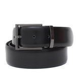 Cinta in vitello spazzolato nero h 35 con fibbia in canna di fucile F0304CFBN 67 ROSSI 