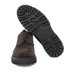 Derby in suede testa di moro con fondo in gomma roccia leggera 9265HSMO 371 ROSSI 