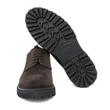 Derby in suede testa di moro con fondo in gomma roccia leggera 9265HSMO 371 ROSSI 