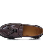 College donna stile inglese in vitello spazzolato bordò  con fondo in gomma leggera D202RCBOR 36 ROSSI 