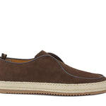 Slip on in camoscio color marrone con fondo in gomma intrecciato 1093FMUST 632 ROSSI 