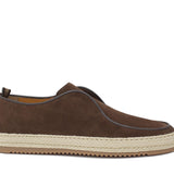 Slip on in camoscio color marrone con fondo in gomma intrecciato 1093FMUST 632 ROSSI 