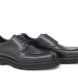 Derby in vitello spazzolato nero con fondo in gomma leggera 1203CALFN 607 ROSSI 