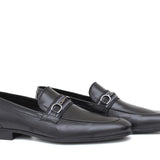 Mocassino in canguro nero con fondo in gomma 7629MCNER 1021 ROSSI 