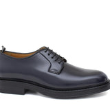 Derby donna in vitello spazzolato blu con fondo in gomma cucito D218CALB 17 ROSSI 