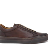 Sneakers in vitello naturale anticato marrone con fondo in gomma 643LVCAS 379 ROSSI 