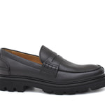 Mocassino College  in bufalo  nero e fondo in gomma leggera 5316RBUFN 416 ROSSI 