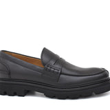 Mocassino College  in bufalo  nero e fondo in gomma leggera 5316RBUFN 416 ROSSI 