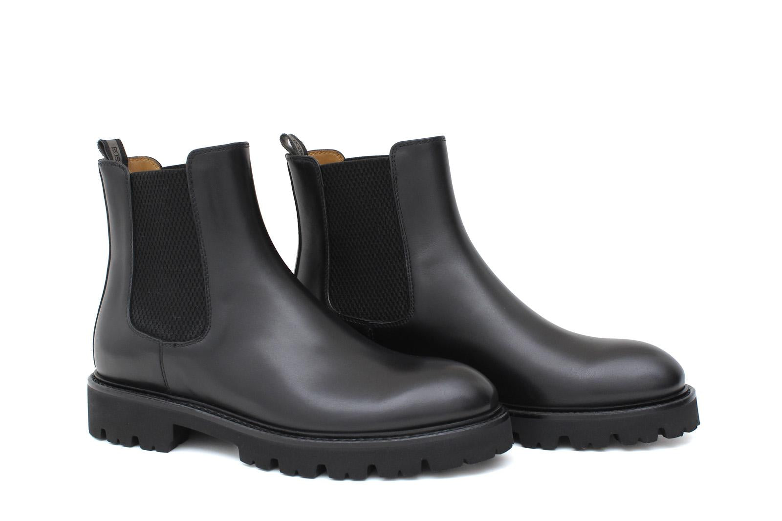 Beatles donna in vitello a pieno fiore color nero con fondo in gomma leggera D213PSNER 32 ROSSI 