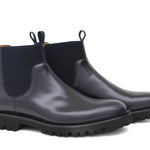 Stivaletto modello beatles in vitello spazzolato semilucido blu con fondo in gomma leggera 457PCALB 974 ROSSI 