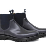 Stivaletto modello beatles in vitello spazzolato semilucido blu con fondo in gomma leggera 457PCALB 974 ROSSI 