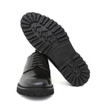 Derby liscio in vitello spazzolato nero con fondo in gomma leggera 455CNE 183 ROSSI 