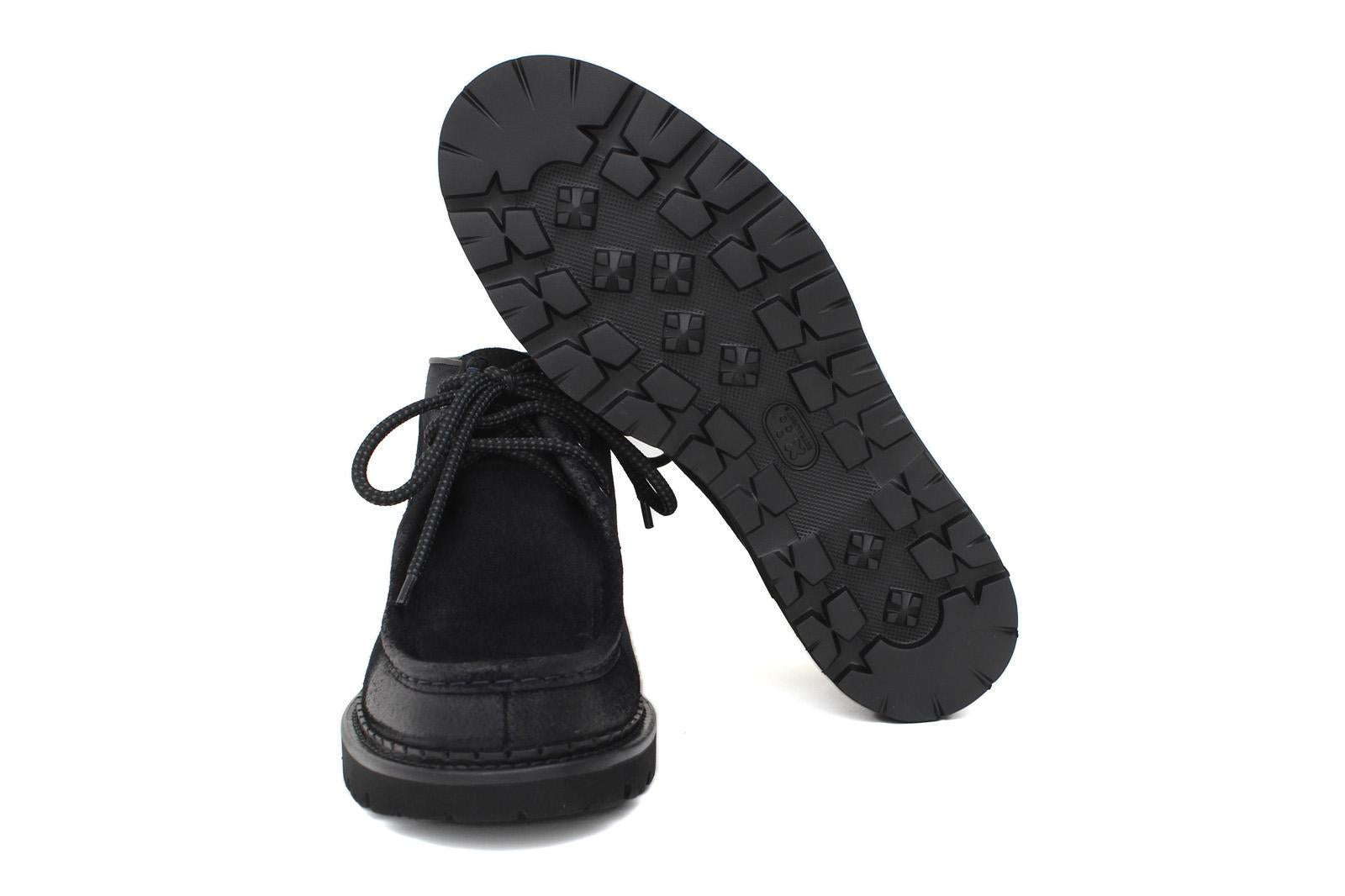 Polacchino stringato  in camoscio ingrassato blu e fondo in gomma leggero 9297PHSBLU 225 ROSSI 