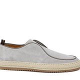 Slip on in camoscio color  roccia con fondo in gomma intrecciato 1093FROC 63 ROSSI 