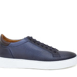 Sneaker in vitello naturale  traforato nel colore navy sfumato e fondo in gomma leggera 326DIXJ 73 ROSSI 